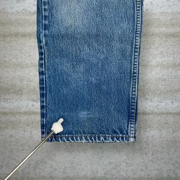 Vintage 90s Levis Jeans 40x30 Regular Straight Leg Fit Medium Wash Orange Tab - Picture 10 of 15